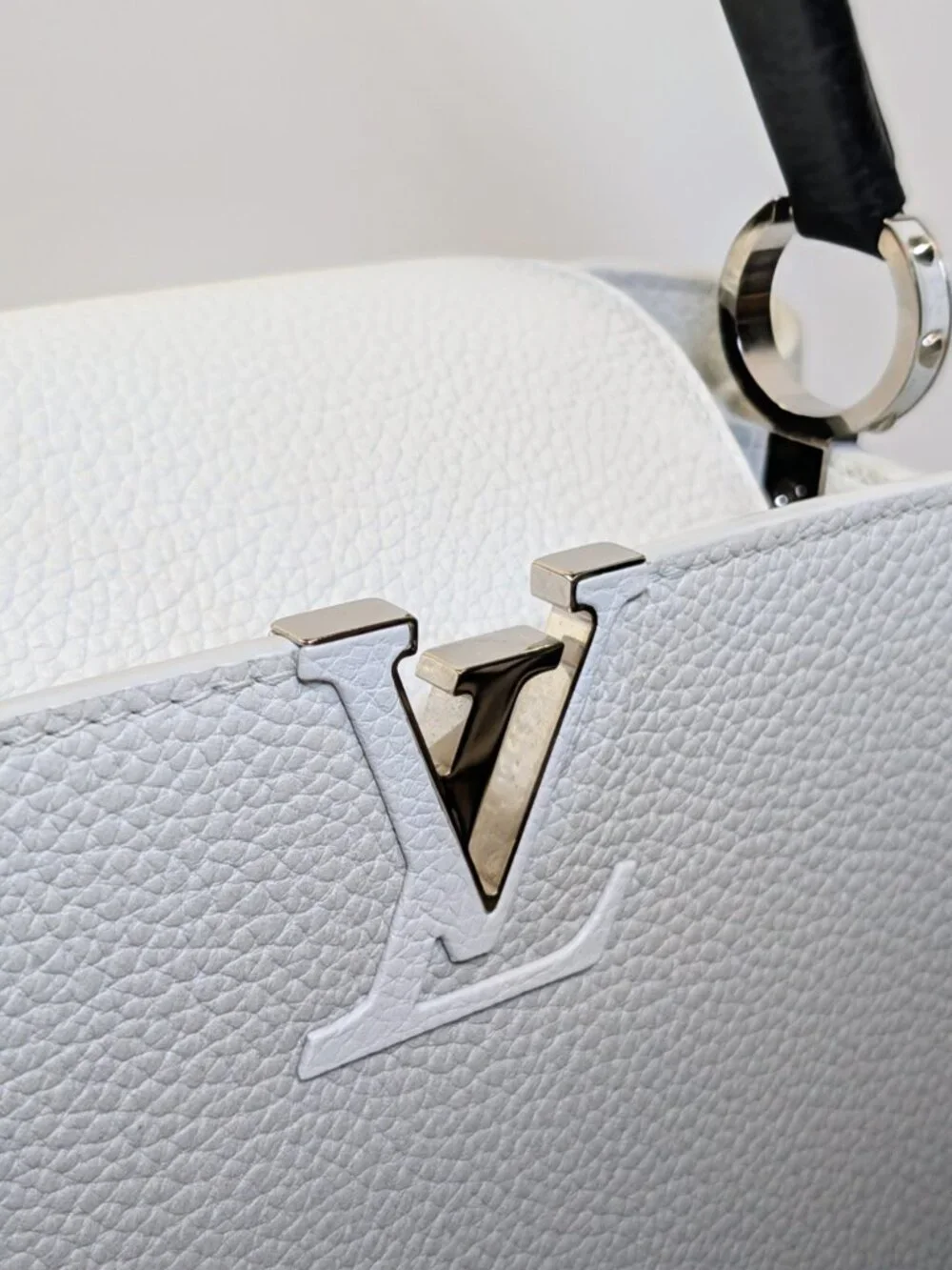 Louis Vuitton Light Grey Degrade Taurillon Leather Capucines PM Bag